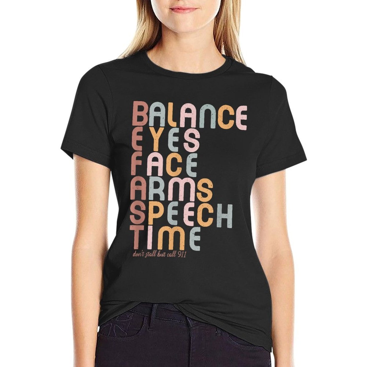 Stroke Awareness Month Red Ribbon Neuro Nurse Stroke Survivo  Heathered Texture T-Shirt