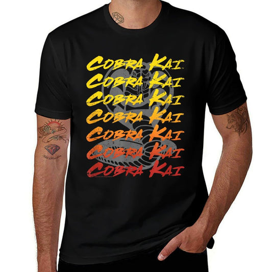 Cobra Kai Repeating Ombre Logo TV Show  Breathable T-Shirt