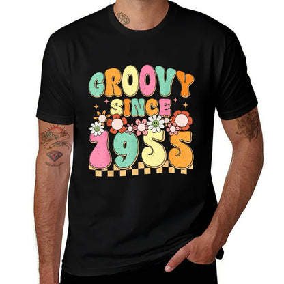 Groovy Since 1955 70 Year Old Flower 70th Birthday Vintage  Affordable Price T-Shirt