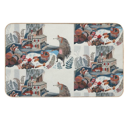 Wood Chopping Friends  Dirt-Trapping Bath Mat