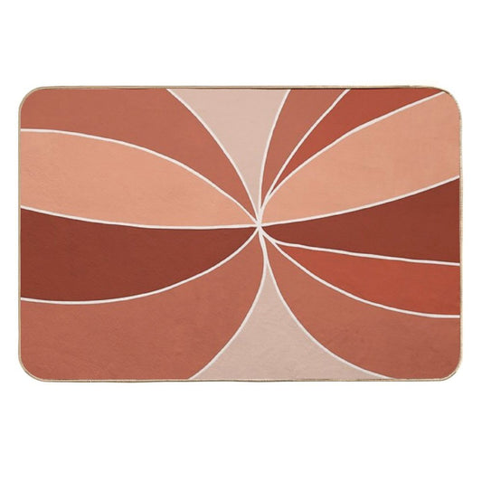 Colorful Retro Waves 5  Absorbent Bath Mat