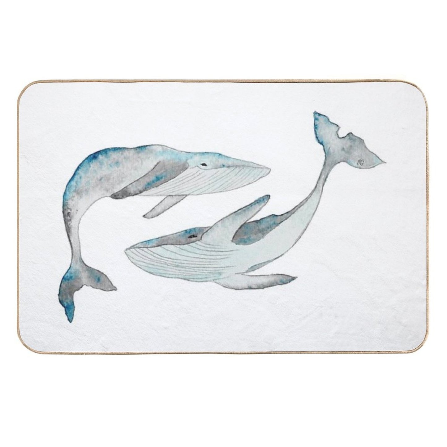 Dancing Whales  Eco-Friendly Bath Mat