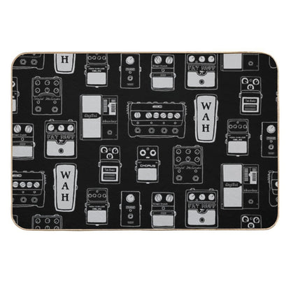 Guitar Pedals Recording Studio Engineer Guitarist Gear Foot Effect Pedals Music Illustration Mug Sticker T-Shirt Etc... Durable Bath Mat