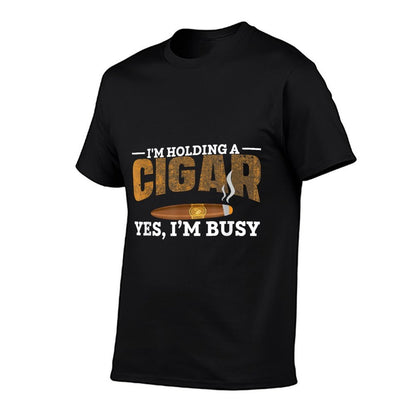 Cigar Smoking Men Gifts for Cigar Lovers  Easy-care T-Shirt