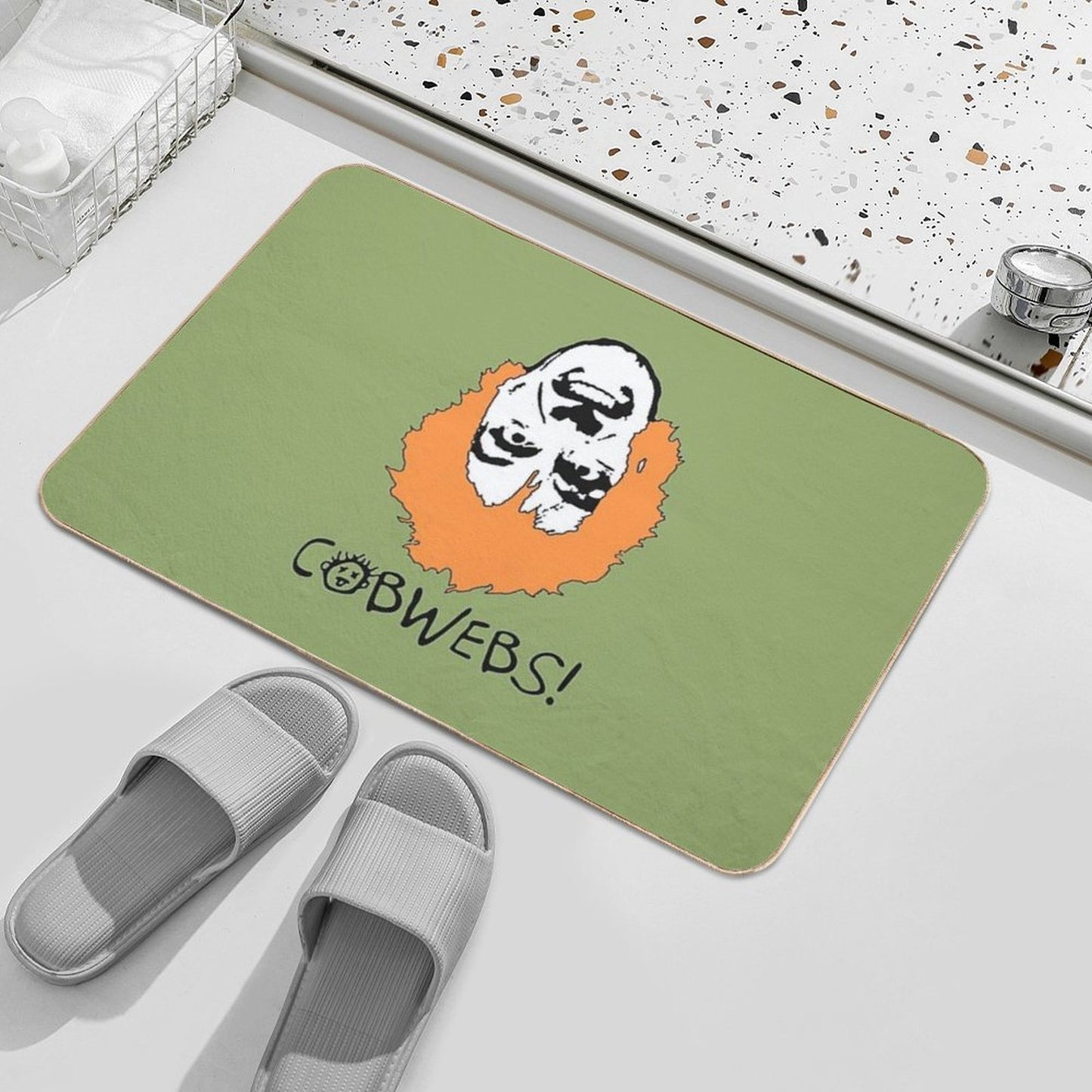 Cobwebs!  Repositionable Bath Mat
