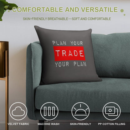 Plan Your Trade Your Plan Soft Durable Construction Throw Pillow