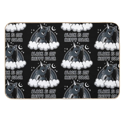 Black Unicorn  Odorless Bath Mat