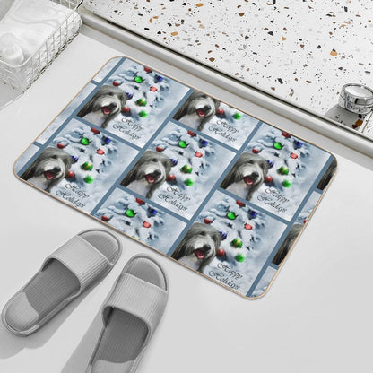 Bearded Collie Christmas Gifts  Anti-Trip Bath Mat