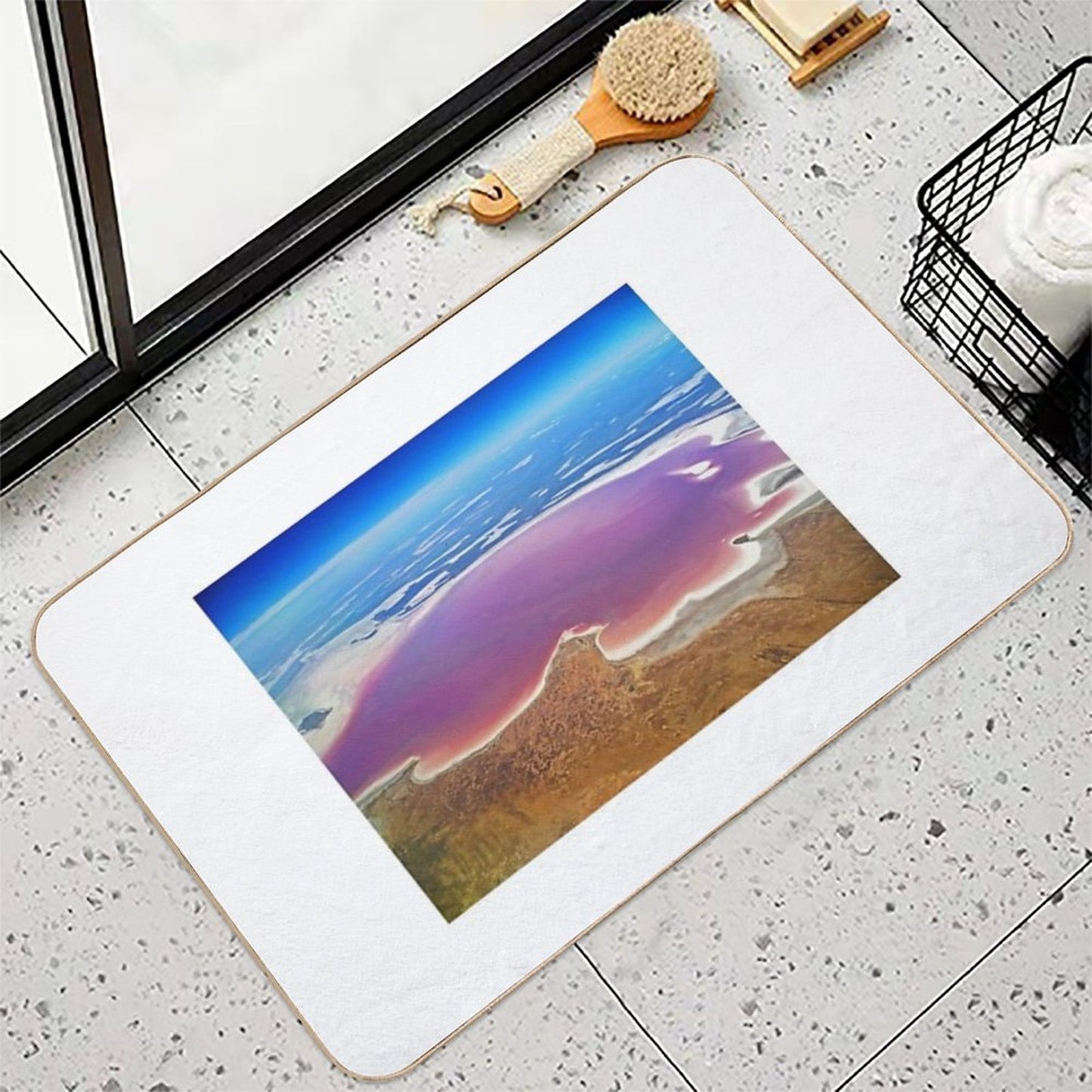 Lake Eyre - Aerial View  Pet-Safe Bath Mat