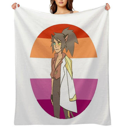 Future Catra She-Ra Lesbian Flag SPOP Velvety-soft Throw Blanket
