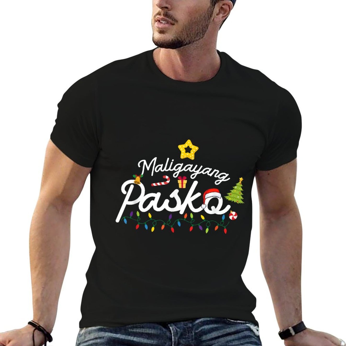 Tagalog Filipino Christmas Maligayang Pasko  Cotton T-Shirt