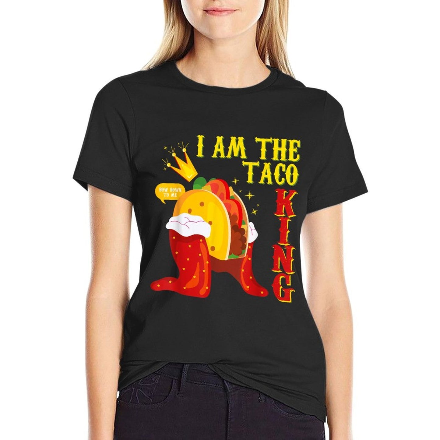 Funny Cinco De Mayo Tee I Am The Taco King  Vintage-inspired T-Shirt