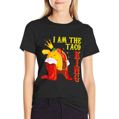 Funny Cinco De Mayo Tee I Am The Taco King  Vintage-inspired T-Shirt