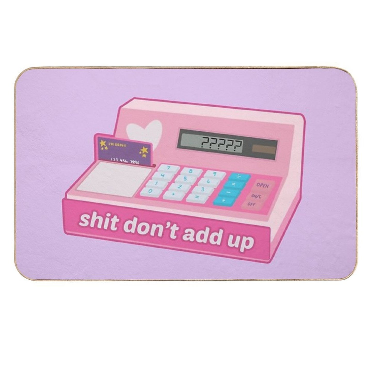 Sum Don't Add Up  Anti-Trip Bath Mat