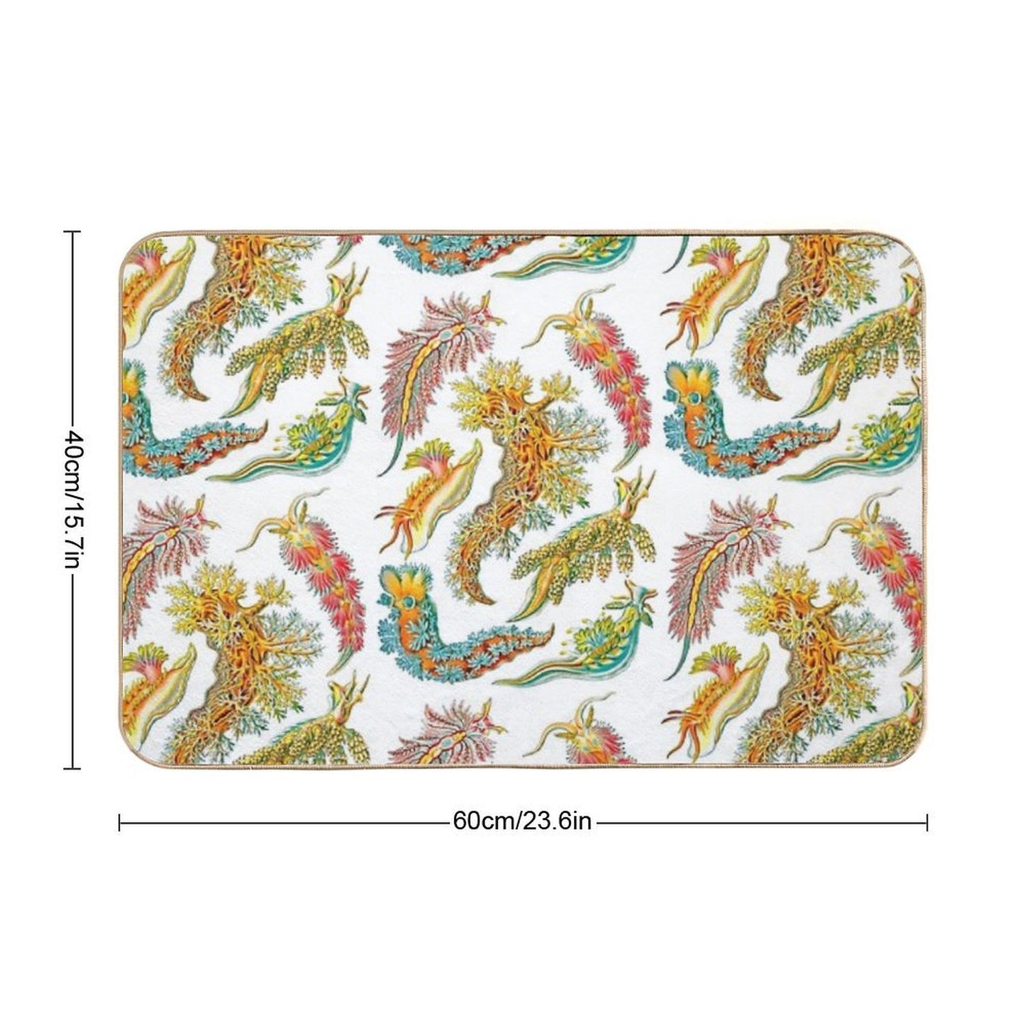 Ernst Haeckel Nudibranch Sea Slugs  Eco-Friendly Bath Mat
