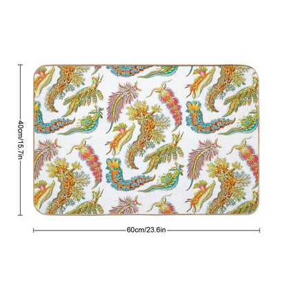 Ernst Haeckel Nudibranch Sea Slugs  Eco-Friendly Bath Mat