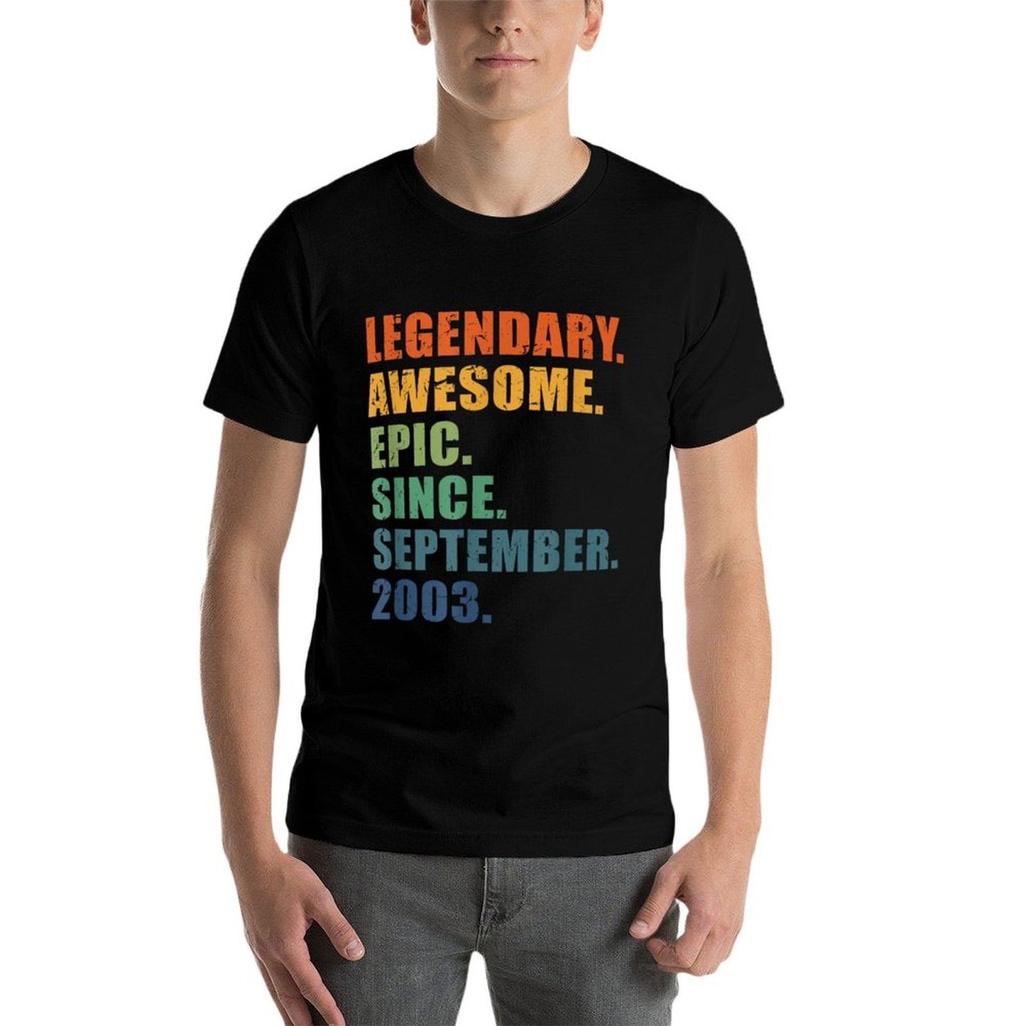 2003 September Men Women 21 Year Anniversary 21st Birthday  Cotton T-Shirt
