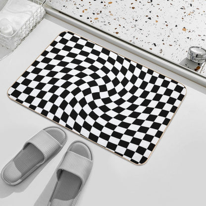 Check VIII - Black Twist  Toxin-Free Bath Mat