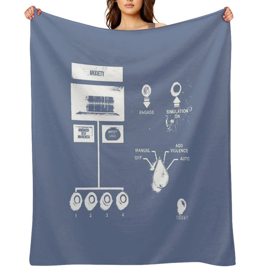 Add Violence Inverted Sustainable Throw Blanket