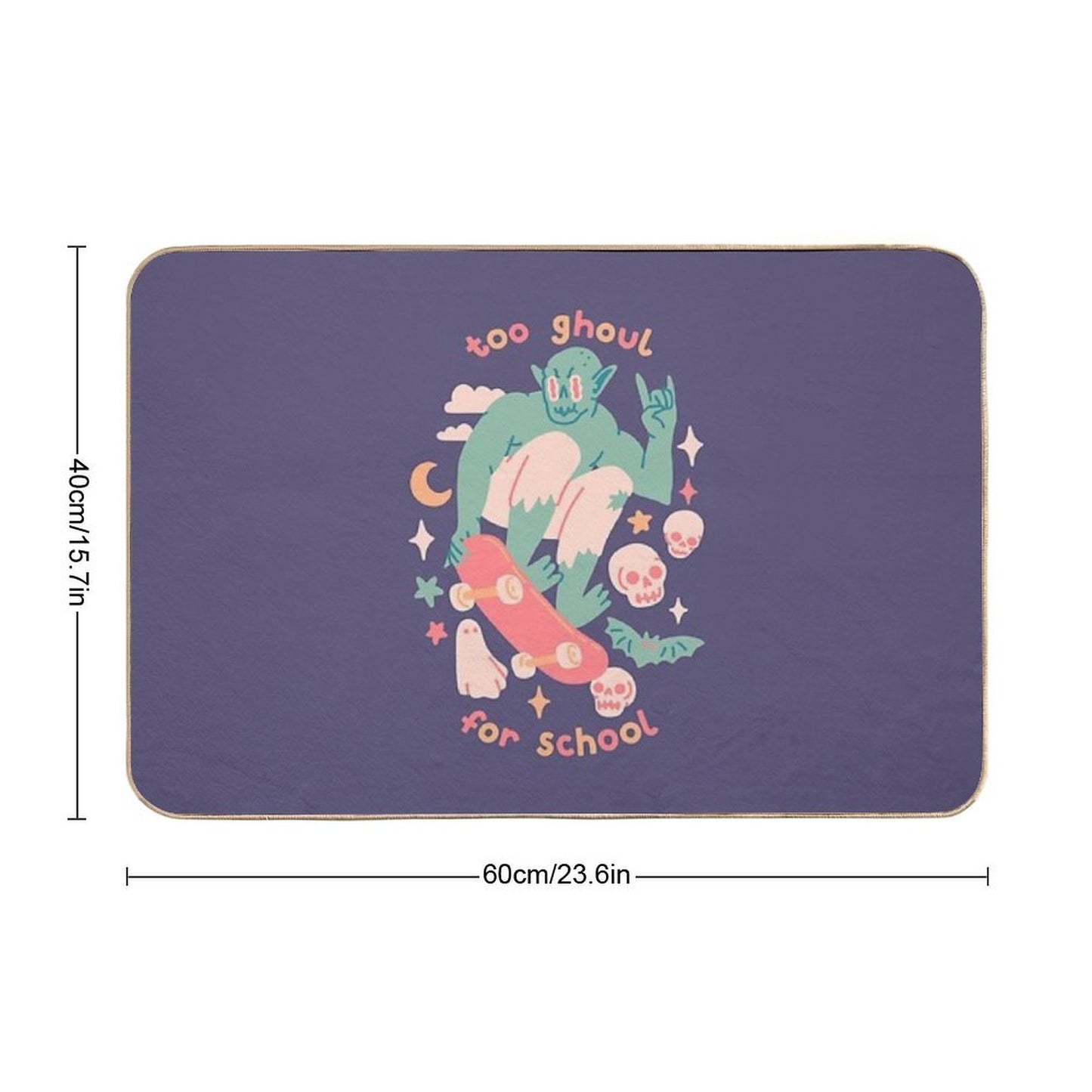 TOO GHOUL FOR SCHOOL  Dirt-Trapping Bath Mat