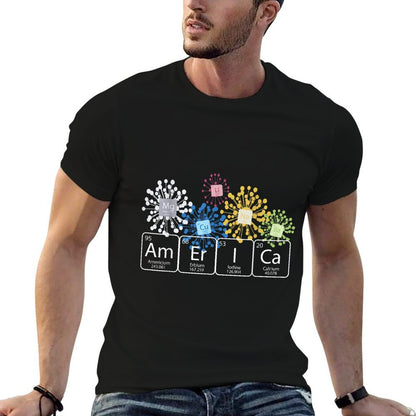Fireworks Chemistry 4th of July, America Spelled with Th  Breathable T-Shirt