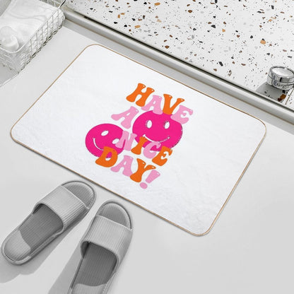 HAVE A NICE DAY! - Pink And Orange  Multi-Purpose Bath Mat