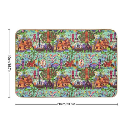 The ORIGINAL Enchanted Tiki Room Collage Durable Bath Mat