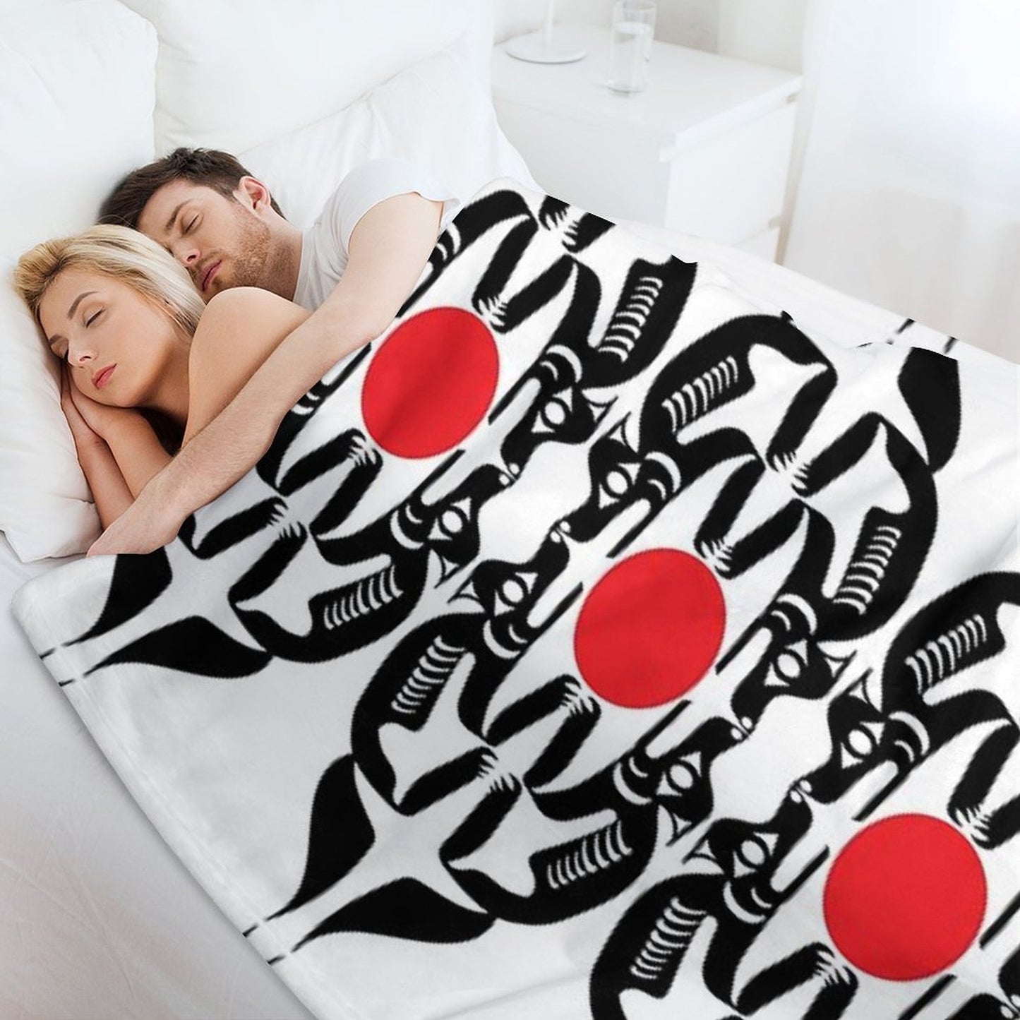 Coast Salish Wolf Shrink-resistant Throw Blanket