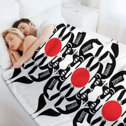 Coast Salish Wolf Shrink-resistant Throw Blanket