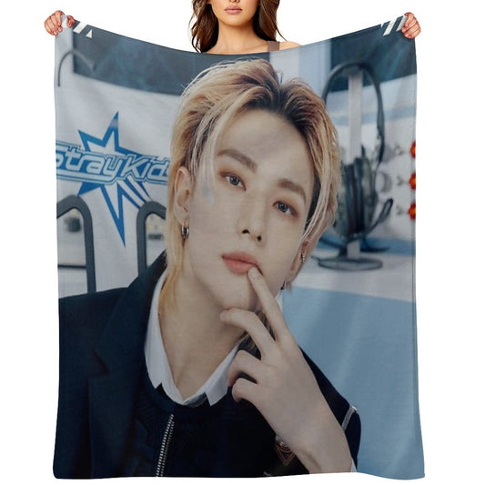 STRAY KIDS HYUNJIN Velvety-soft Throw Blanket