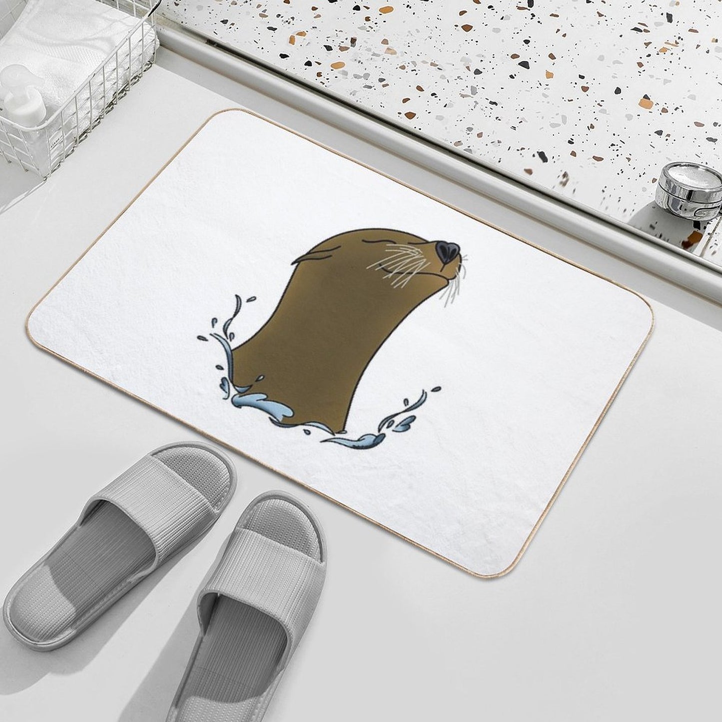 Happy Sea Lion  Slip-Resistant Bath Mat