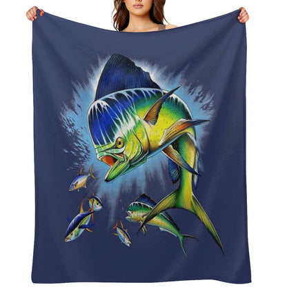 Bull Dolphin Quick-dry Throw Blanket