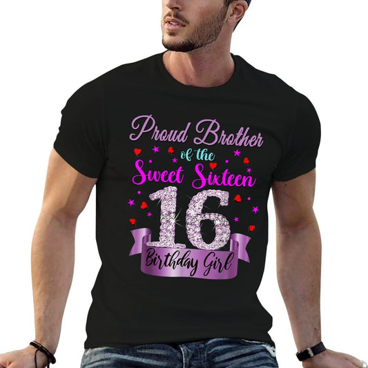Funny Sweet 16 Girln Birthday 2005 Sixteenth Brother  Trendy Pattern T-Shirt