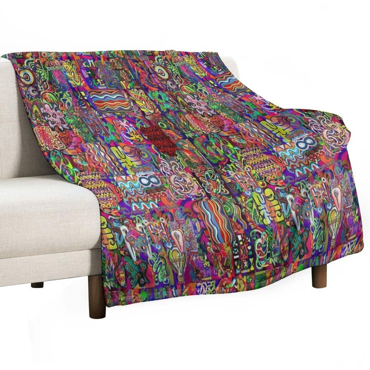 Pop Abstract Travel-friendly Throw Blanket