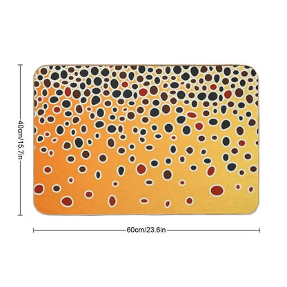 Brown Trout Skin  Fade-Resistant Bath Mat