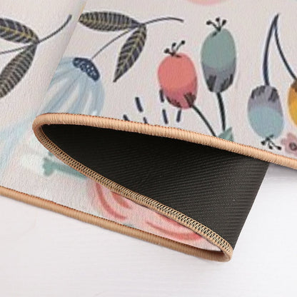 Festive Flowers - Pink Durable Bath Mat