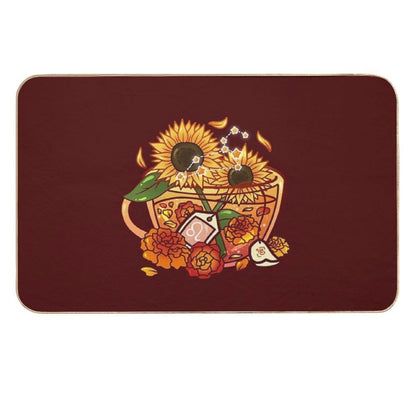 Leo Zodiac Teacup  Easy To Clean Bath Mat
