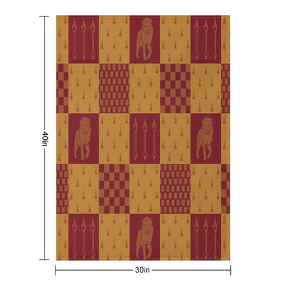 Lion House Pattern Compact Throw Blanket