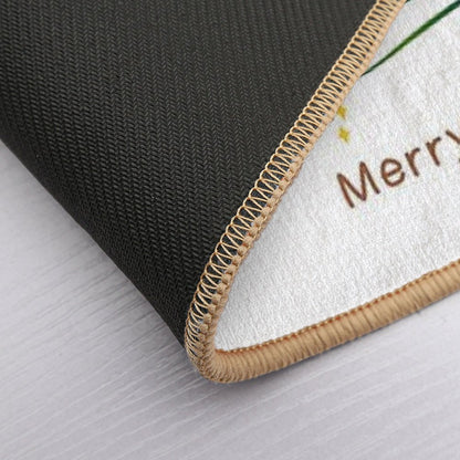 Christmas Rose Tree  Easy To Clean Bath Mat