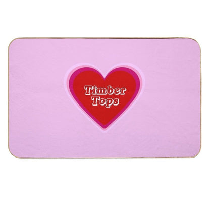 TIMBER TOPS OFFSET HEART STICKER  Repositionable Bath Mat