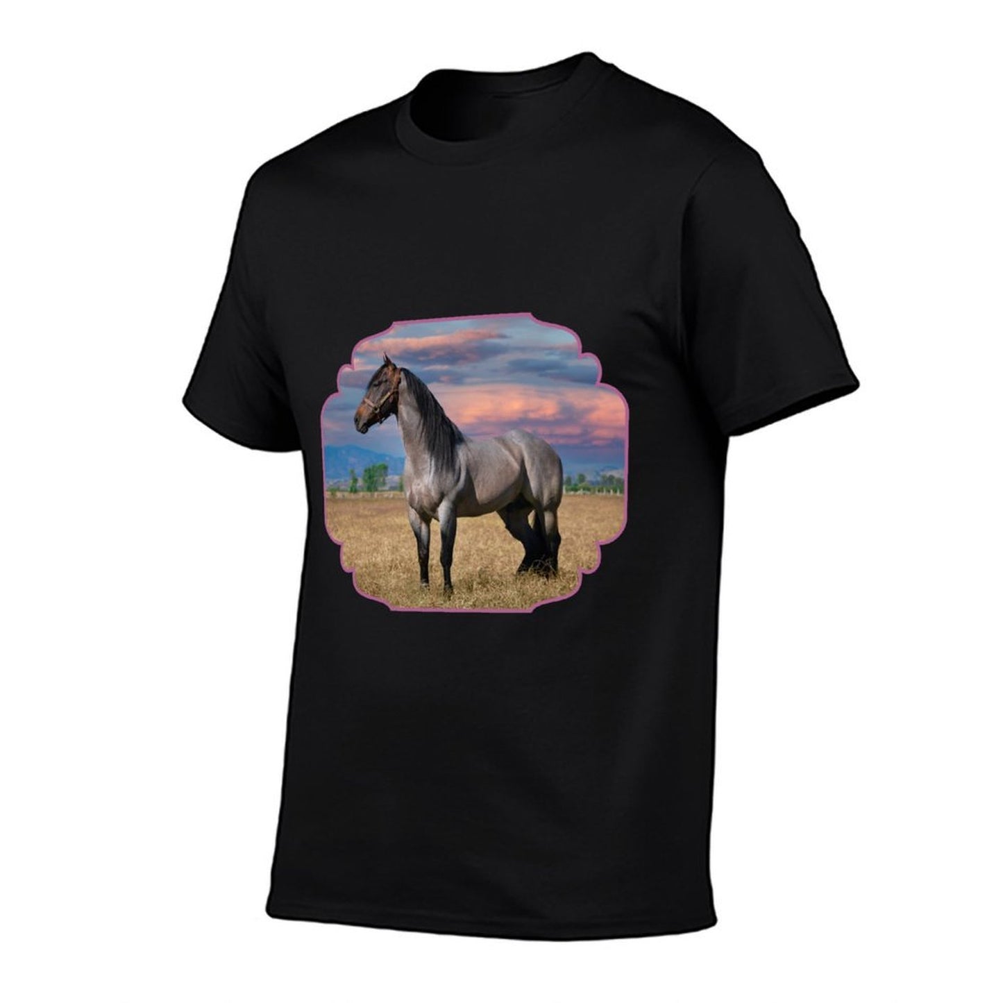 American Quarter Horse Gray Gruello Beauty Twilight Pink Sky  Breathable T-Shirt