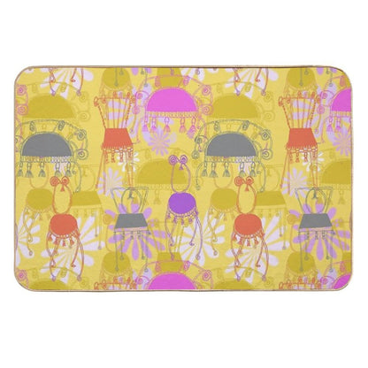 Fancy Chairs with Spirals And Tassels  Multi-Purpose Bath Mat