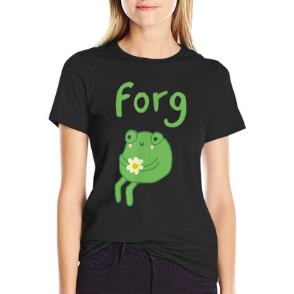 Frog Cake Meme Cute Aesthetic Forg  Relaxed-fit T-Shirt