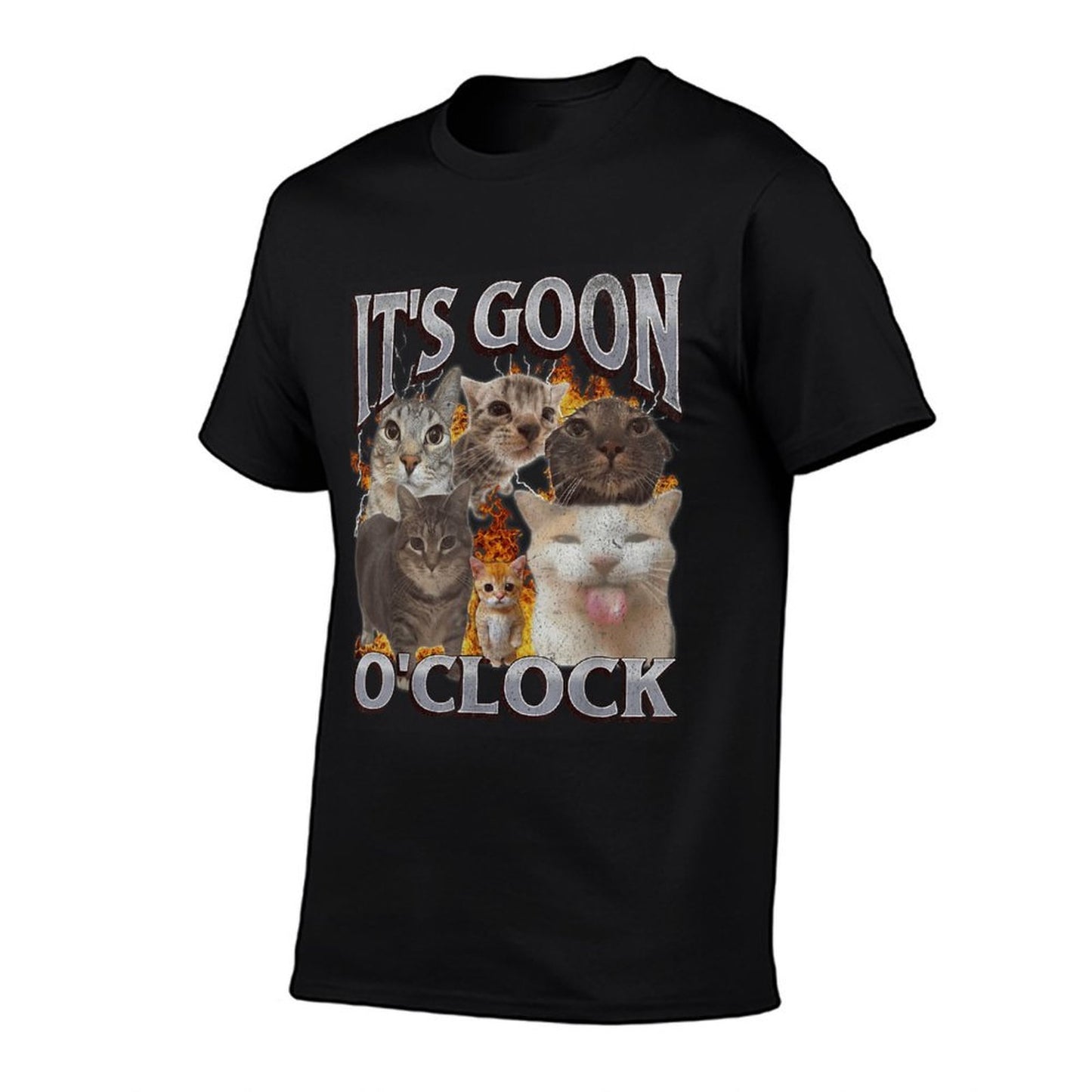 Gooning Oclock Funny Cat Meme Bootleg Graphic for Men Women  Rolled Sleeves T-Shirt