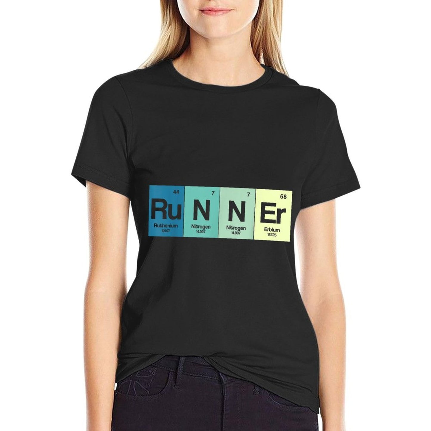 Runner Periodic Table Funy Marathon Runners Science Gift  Versatile T-Shirt