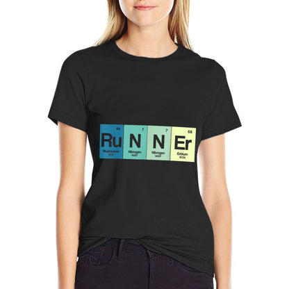 Runner Periodic Table Funy Marathon Runners Science Gift  Versatile T-Shirt