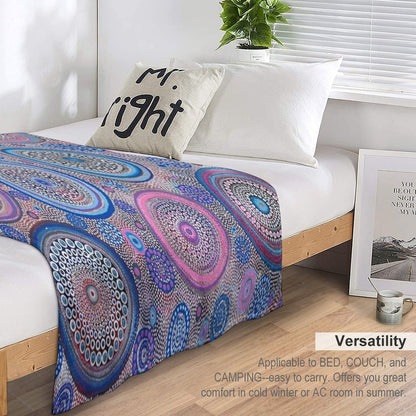 Seven Sister's Dreaming Travel-friendly Throw Blanket