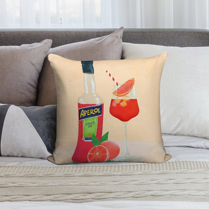 Aperol Orange Soft Hidden Zipper Throw Pillow