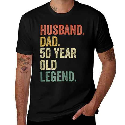 Mens Funny 50th Birthdays For Men Gifts Vintage Dad 1970  Easy-care T-Shirt