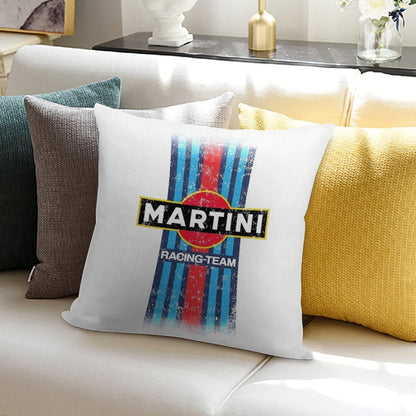 Martini Racing Retro Soft Reinforced Edging Throw Pillow